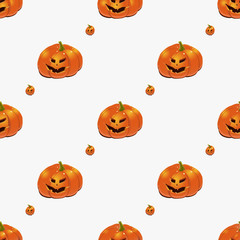Halloween background with pumpkins