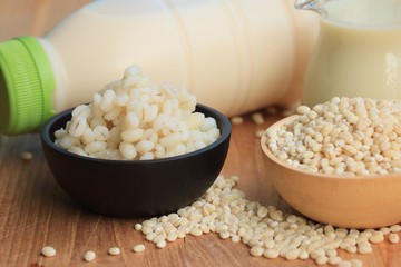 soymilk and barley seed