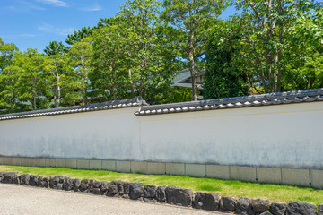 White wall of the Japanese house