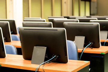 Room for education computer information technology.  