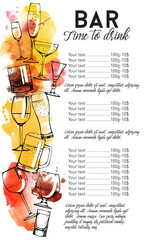 Alcohol drinks flyer design 