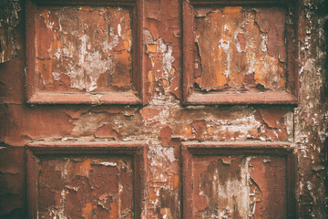 Wooden door, old lock, wood texture