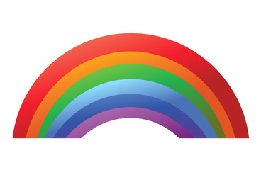 Colorful Rainbow template isolated on white background