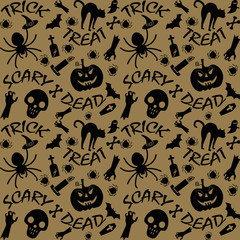 Vector seamless pattern for Halloween. 