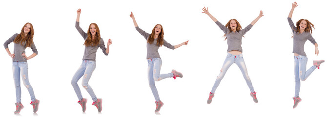 Young woman isolated on the white background