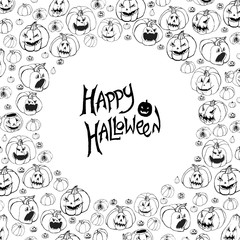 Halloween vector frame.