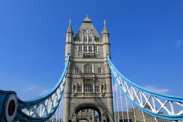 Fototapeta na wymiar Tower Bridge, London, pedestrian view