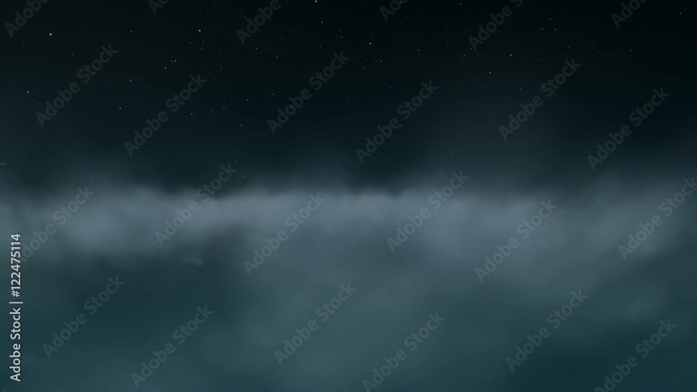 Wall mural a 20 second loop of simulated flight through clouds.