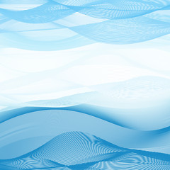 Abstract image. Background of blue-white ribbons intertwined illustration