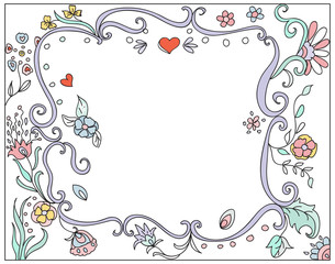 Decorative GREETING floral CARD template


