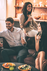 Home party with friends. 