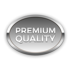 Premium quality, silver badge, vector