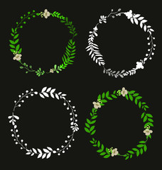 subtle floral wreath