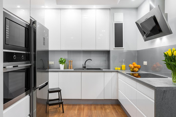 White kitchen in modern style idea