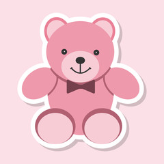 Sticker teddy bear