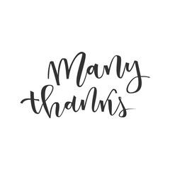 Thank you lettering greeting