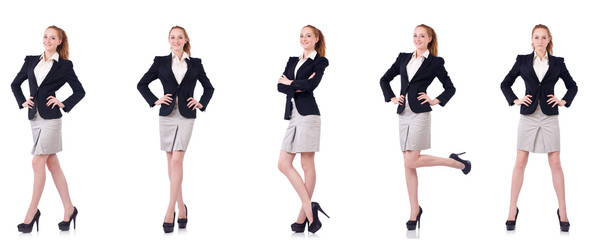 Busineswoman isolated on the white background