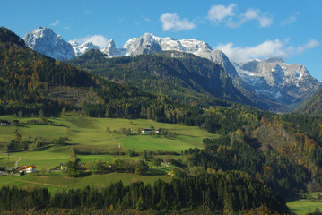 The Hochkönig from Bischofshofen, in the Salzachtal
