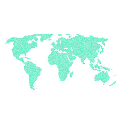 Fototapeta na wymiar green world map from different points