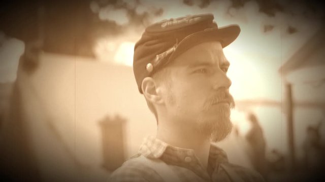 Civil War soldier saddened by warfare (Archive Footage Version)