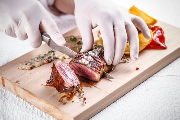 Chef in restaurant kitchen
