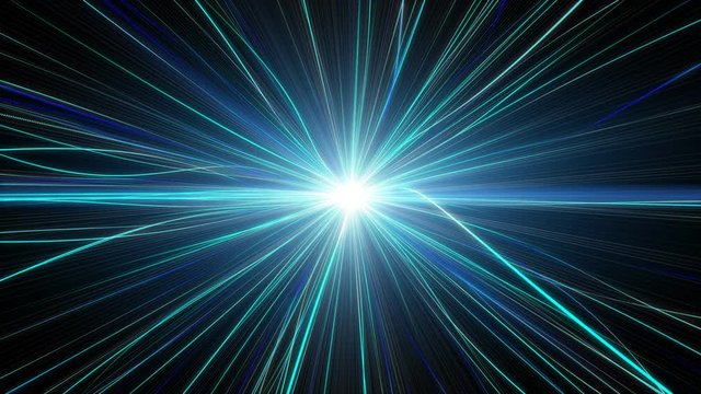 A 10 second loop of abstract light warping with core light in center.