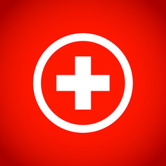 plus icon stock vector illustration flat design