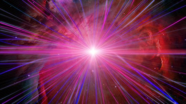 A 10 second loop of abstract light warping with core light in center.