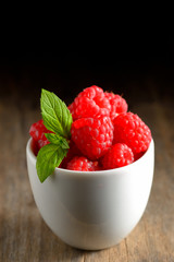 Raspberry fruit isolated