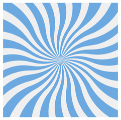 Swirling radial pattern background. Vector illustration for swirl design. Vortex starburst spiral twirl square. Helix rotation rays. Converging psychadelic scalable stripes. Fun sun light beams.