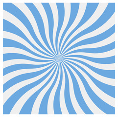 Swirling radial pattern background. Vector illustration for swirl design. Vortex starburst spiral twirl square. Helix rotation rays. Converging psychadelic scalable stripes. Fun sun light beams.