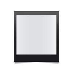 Vector Instant photo frame. Realistic paper photograph with shadow isolated on white background.