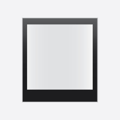 Vector Instant photo frame. Realistic paper photograph with shadow isolated on white background.