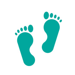 Fototapeta na wymiar Footprint icon vector
