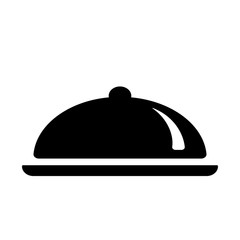 cooking chef dining dish black icon on white background