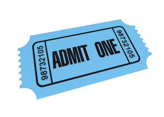ticket admit one concept 3d illustration
