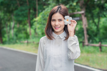 Fototapeta premium Beautiful young woman portrait.
