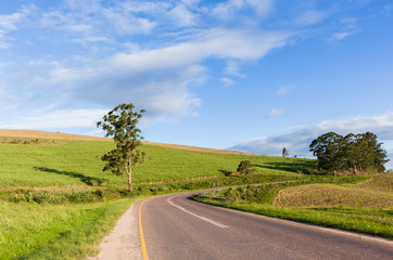 Fototapeta na wymiar Road Explore Route rural scenic countryside landscape