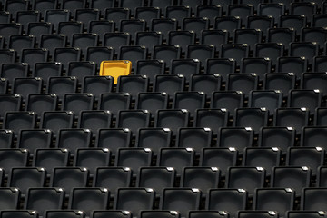 Fototapeta premium Streszczenie widok krzeseł na stadionie
