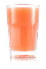 Grapefruit juice in glass - obrazy, fototapety, plakaty