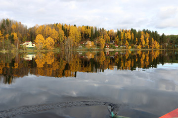 the fall lake boat