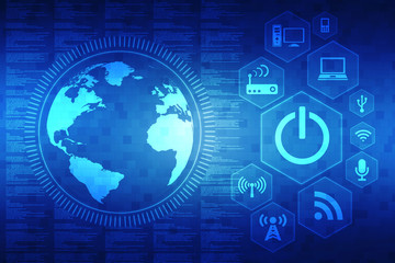 Digital Abstract technology background,2d illustration