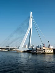 Foto op Plexiglas Erasmusbrug Uitzicht op de Erasmusbrug, Rotterdam, Nederland