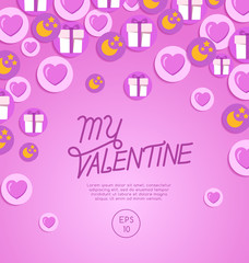 Fototapeta na wymiar Valentine's Day Elements : Vector Illustration