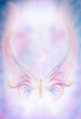 illustration of a color butterfly, color airbrush painting.