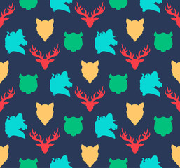 Plakat Wildlife seamless pattern