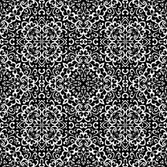 Black and white curly pattern