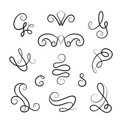 Scroll elements, vintage calligraphic elements