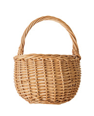 Fototapeta premium Wicker basket on a white background