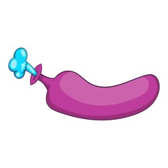 Whoopee cushion toy icon in cartoon style isolated on white background vector illustration